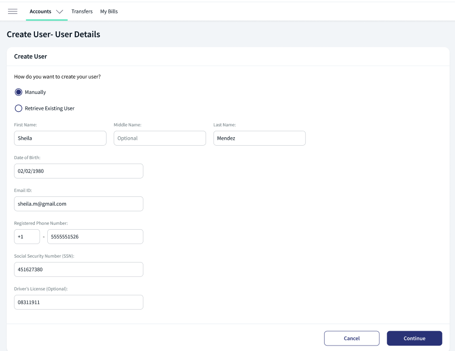 Create User